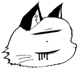 White cat comics style sticker #9220820