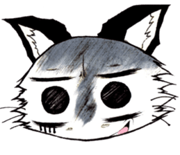 White cat comics style sticker #9220826