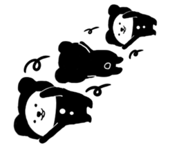 Black-and-white bear sticker #9221051