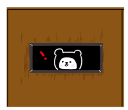 Black-and-white bear sticker #9221052
