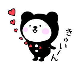 Black-and-white bear sticker #9221059