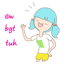 Cewek unik sticker #9222189