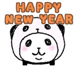 Panda in panda (Year-end and New Year) sticker #9222198