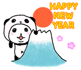 Panda in panda (Year-end and New Year) sticker #9222199