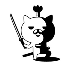 Samurai cat ! sticker #9222379