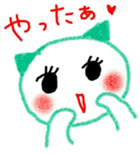 crayon cat hiroshima sticker #9222461