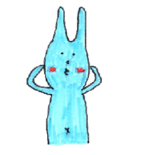good luck blue rabbit 6 sticker #9223066