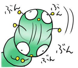gross but pretty green caterpillars sticker #9223475