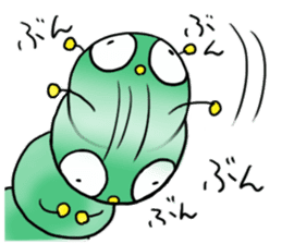 gross but pretty green caterpillars sticker #9223475