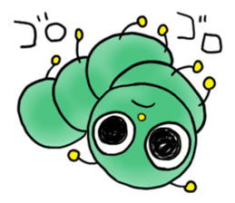 gross but pretty green caterpillars sticker #9223483