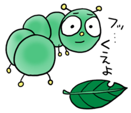 gross but pretty green caterpillars sticker #9223493