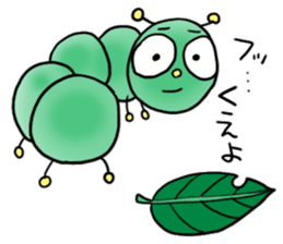 gross but pretty green caterpillars sticker #9223493