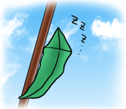 gross but pretty green caterpillars sticker #9223494