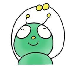 gross but pretty green caterpillars sticker #9223497