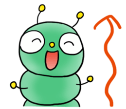 gross but pretty green caterpillars sticker #9223506
