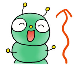 gross but pretty green caterpillars sticker #9223506