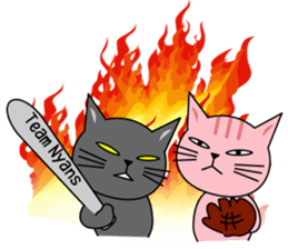 easy nyan2 baseball sticker #9223639