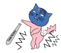 easy nyan2 baseball sticker #9223657