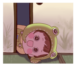 Hat of a frog sticker #9223949