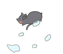 Brown cat & Black cat sticker #9224556