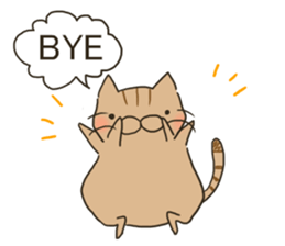 Brown cat & Black cat sticker #9224559