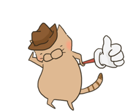 Brown cat & Black cat sticker #9224566