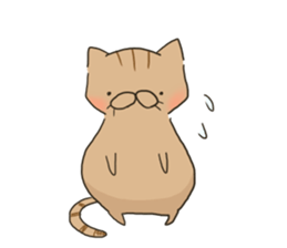 Brown cat & Black cat sticker #9224574