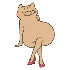 Brown cat & Black cat sticker #9224584