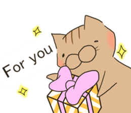 Brown cat & Black cat sticker #9224588