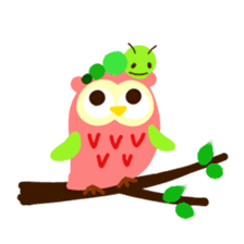 A colorful owl * sometimes Caterpillar sticker #9224675