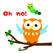 A colorful owl * sometimes Caterpillar sticker #9224710