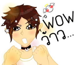 Cartoon Isan manV.Isan Eng language sticker #9224973