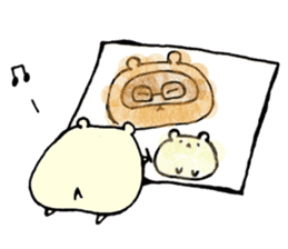 A raccoon dog and hamster sticker #9225805