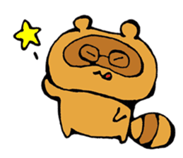 A raccoon dog and hamster sticker #9225828