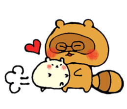 A raccoon dog and hamster sticker #9225831