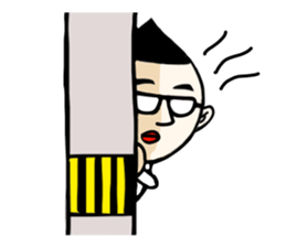 The boss who wore glasses sticker #9226044