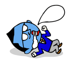 The boss who wore glasses sticker #9226046