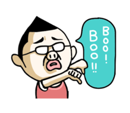 The boss who wore glasses sticker #9226057