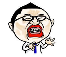 The boss who wore glasses sticker #9226059