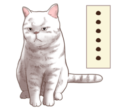 Strange pose cat 6 sticker #9227438