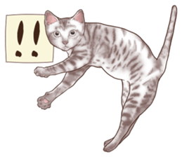 Strange pose cat 6 sticker #9227466