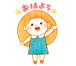 girl and old english sheepdog. sticker #9228312