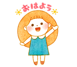 girl and old english sheepdog. sticker #9228312