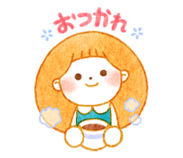 girl and old english sheepdog. sticker #9228314