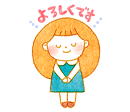 girl and old english sheepdog. sticker #9228315