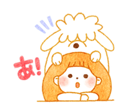 girl and old english sheepdog. sticker #9228318