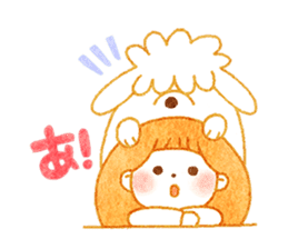 girl and old english sheepdog. sticker #9228318