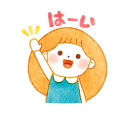 girl and old english sheepdog. sticker #9228320