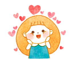 girl and old english sheepdog. sticker #9228325