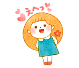 girl and old english sheepdog. sticker #9228332